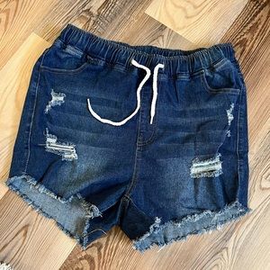 SHEIN Curve 1XL Denim Drawstring Waist Shorts 👖